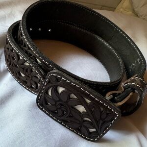Leather Cutout Belt